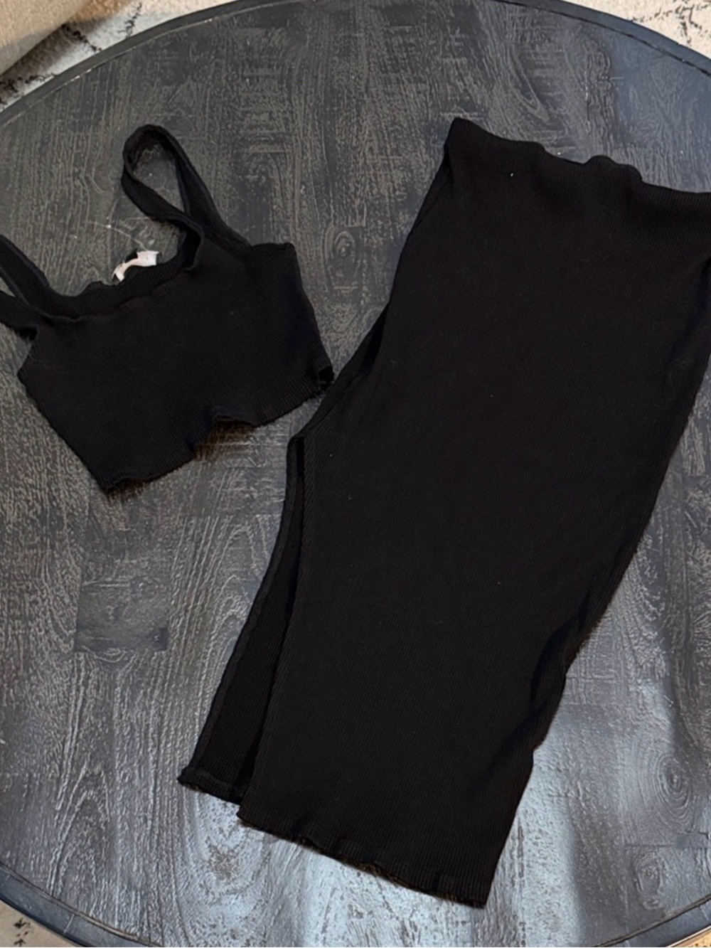 Lulu's Black Skirt Set
